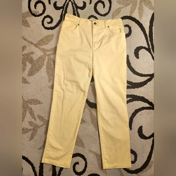 Gloria Vanderbelt Yellow Straight-Leg Jeans - Picture 3 of 8